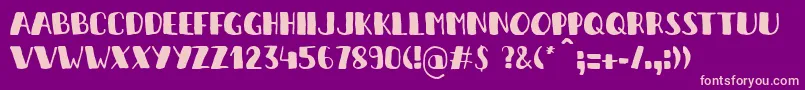 ItSAPenaltyKick Font – Pink Fonts on Purple Background
