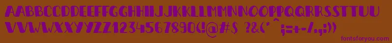 ItSAPenaltyKick Font – Purple Fonts on Brown Background