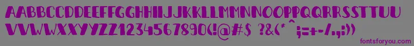 ItSAPenaltyKick Font – Purple Fonts on Gray Background