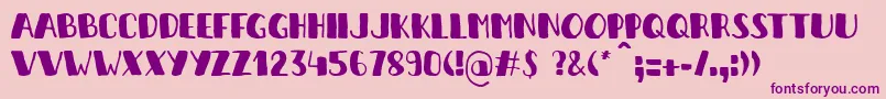 ItSAPenaltyKick Font – Purple Fonts on Pink Background