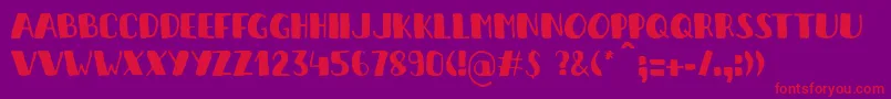 ItSAPenaltyKick Font – Red Fonts on Purple Background