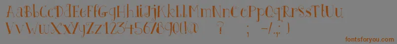 fuente DkFatherFrost – Fuentes Marrones Sobre Fondo Gris