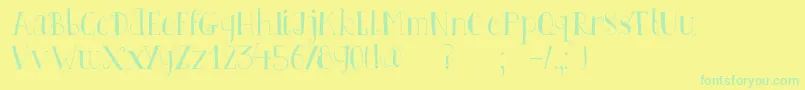 DkFatherFrost Font – Green Fonts on Yellow Background