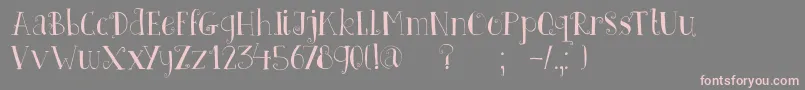 DkFatherFrost Font – Pink Fonts on Gray Background