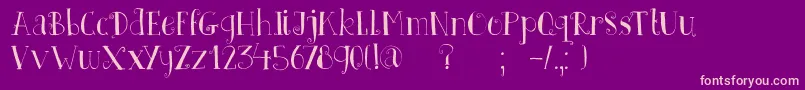 DkFatherFrost Font – Pink Fonts on Purple Background