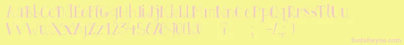 DkFatherFrost Font – Pink Fonts on Yellow Background