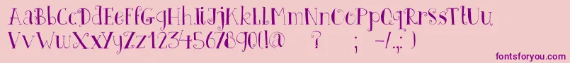 DkFatherFrost Font – Purple Fonts on Pink Background