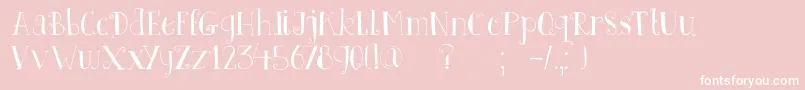 DkFatherFrost Font – White Fonts on Pink Background