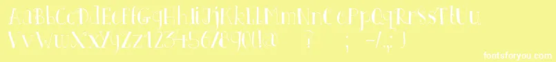 DkFatherFrost Font – White Fonts on Yellow Background