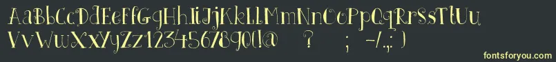 DkFatherFrost Font – Yellow Fonts on Black Background