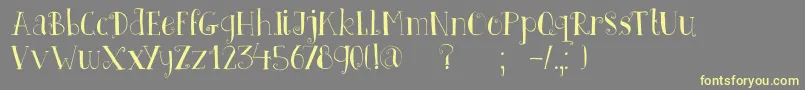 DkFatherFrost Font – Yellow Fonts on Gray Background