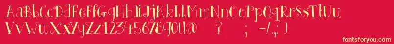 DkFatherFrost Font – Yellow Fonts on Red Background