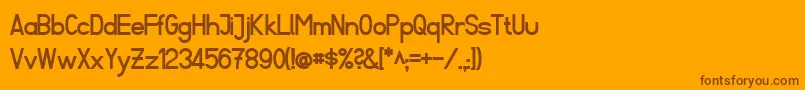 FibelSuedBold Font – Brown Fonts on Orange Background