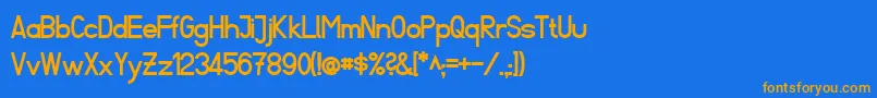 FibelSuedBold Font – Orange Fonts on Blue Background