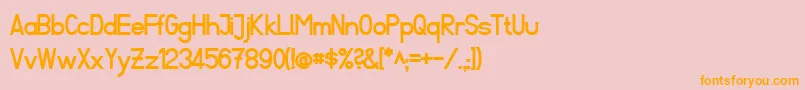 FibelSuedBold Font – Orange Fonts on Pink Background