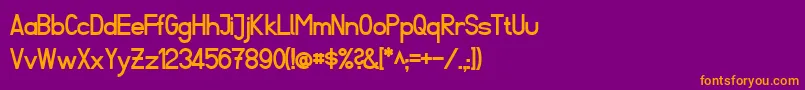 FibelSuedBold Font – Orange Fonts on Purple Background