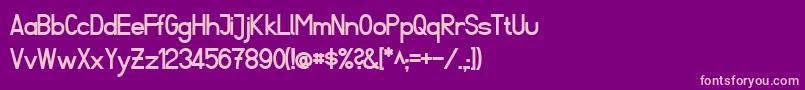 FibelSuedBold Font – Pink Fonts on Purple Background