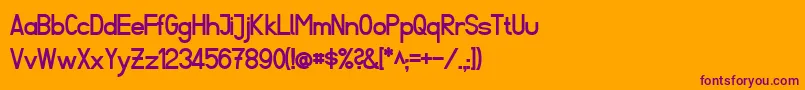 FibelSuedBold Font – Purple Fonts on Orange Background