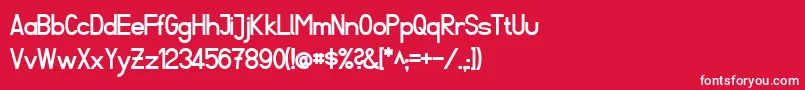 FibelSuedBold Font – White Fonts on Red Background