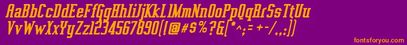 Saiba mais sobre a fonte VahikaBoldItalic Fonte VahikaBoldItalic – fontes laranjas em um fundo violeta