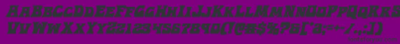 Hippocketital-fontti – mustat fontit violetilla taustalla