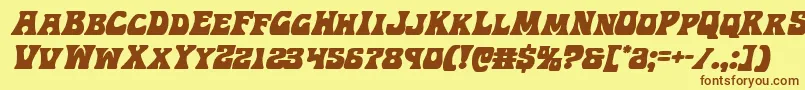 Hippocketital Font – Brown Fonts on Yellow Background