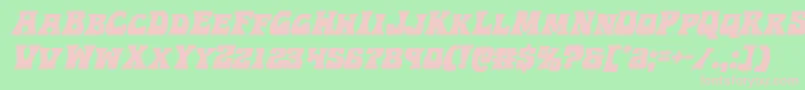 Hippocketital Font – Pink Fonts on Green Background