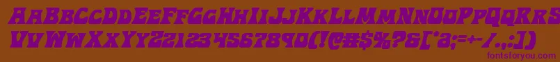 Hippocketital Font – Purple Fonts on Brown Background