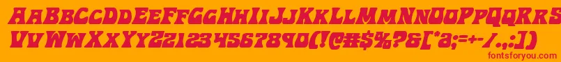 Hippocketital Font – Red Fonts on Orange Background