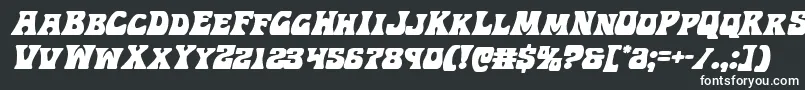 フォントHippocketital – 黒い背景に白い文字