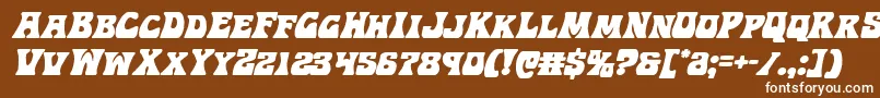 フォントHippocketital – 茶色の背景に白い文字