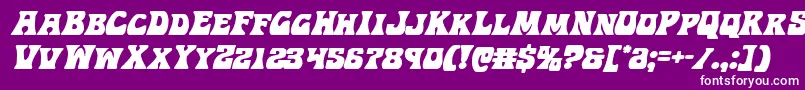 フォントHippocketital – 紫の背景に白い文字