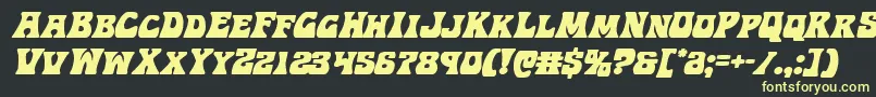 Hippocketital Font – Yellow Fonts on Black Background