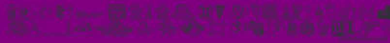 DfUrbansLetPlain.1.0 Font – Black Fonts on Purple Background