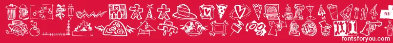 DfUrbansLetPlain.1.0 Font – White Fonts on Red Background
