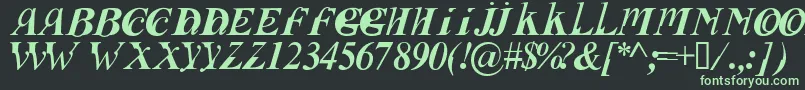 Fusii Font – Green Fonts on Black Background