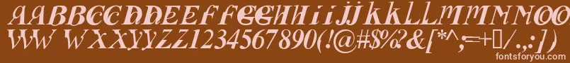 Fusii Font – Pink Fonts on Brown Background