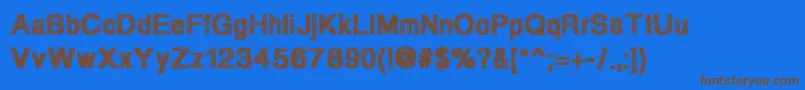 Degradingmorals Font – Brown Fonts on Blue Background