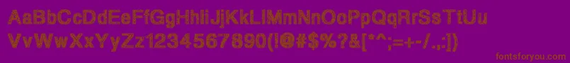 Degradingmorals-fontti – ruskeat fontit violetilla taustalla