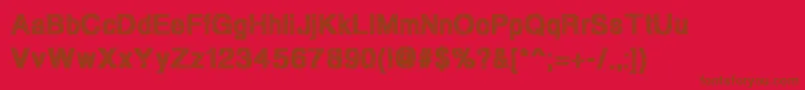 Degradingmorals-Schriftart – Braune Schriften auf rotem Hintergrund