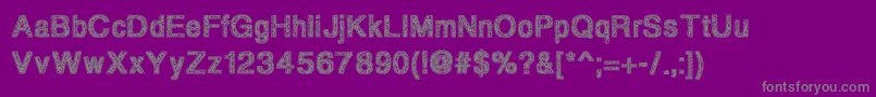 Weitere Informationen zur Degradingmorals-Schriftart Degradingmorals-Schriftart – Graue Schriften auf violettem Hintergrund