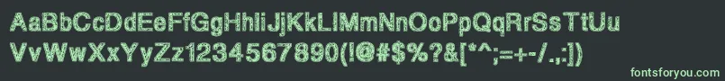 フォントDegradingmorals – 黒い背景に緑の文字