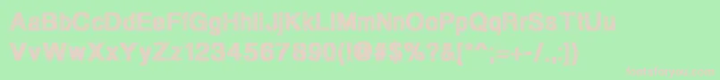 フォントDegradingmorals – 緑の背景にピンクのフォント