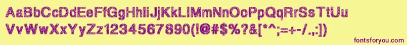 Degradingmorals Font – Purple Fonts on Yellow Background