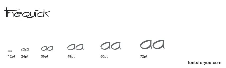 TheQuick Font Sizes