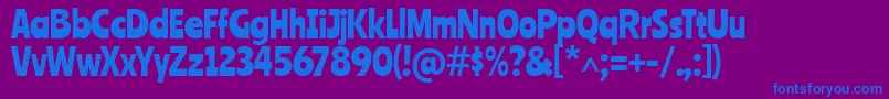 RanchersRegular Font – Blue Fonts on Purple Background