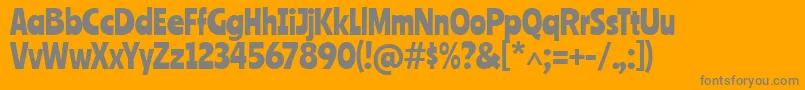 RanchersRegular Font – Gray Fonts on Orange Background