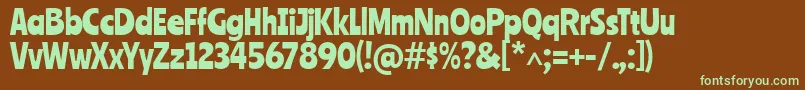 Шрифт RanchersRegular – зелёные шрифты на коричневом фоне