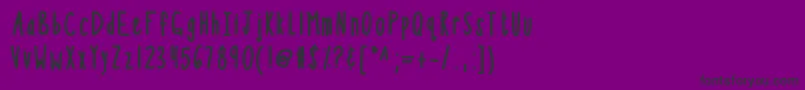Czcionka Kbsothinterestingbold – czarne czcionki na fioletowym tle