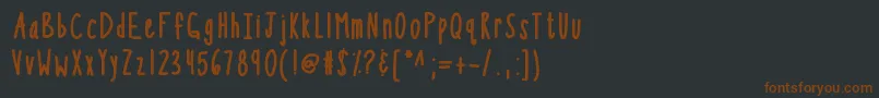 Kbsothinterestingbold Font – Brown Fonts on Black Background